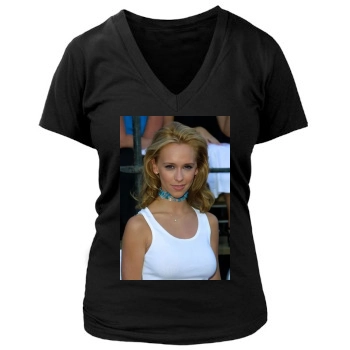 Jennifer Love Hewitt Women's Deep V-Neck TShirt