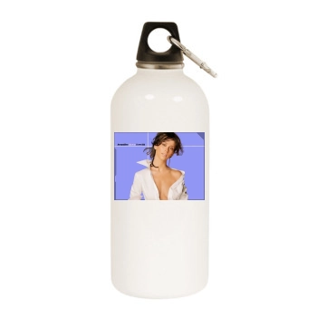 Jennifer Love Hewitt White Water Bottle With Carabiner