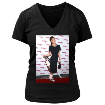 Jennifer Love Hewitt Women's Deep V-Neck TShirt