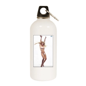 Jenny McCarthy White Water Bottle With Carabiner