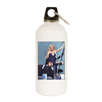 Jenny McCarthy White Water Bottle With Carabiner