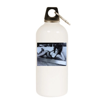 Jenny McCarthy White Water Bottle With Carabiner