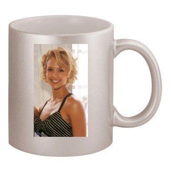 Jessica Alba 11oz Metallic Silver Mug