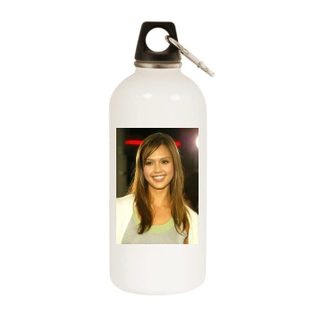 Jessica Alba White Water Bottle With Carabiner