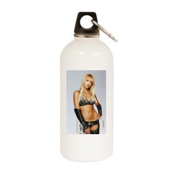 Jessica Alba White Water Bottle With Carabiner