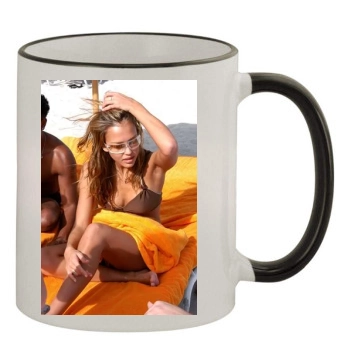 Jessica Alba 11oz Colored Rim & Handle Mug