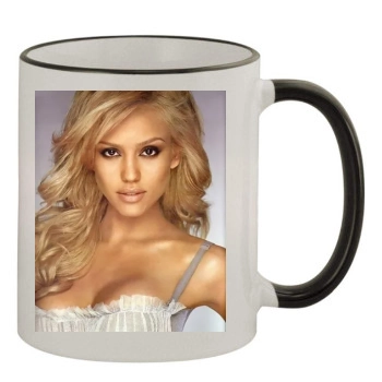 Jessica Alba 11oz Colored Rim & Handle Mug