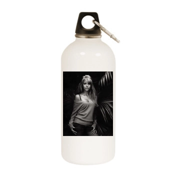 Jessica Alba White Water Bottle With Carabiner