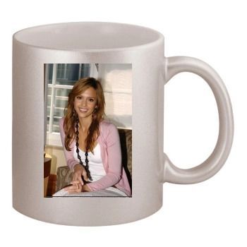 Jessica Alba 11oz Metallic Silver Mug