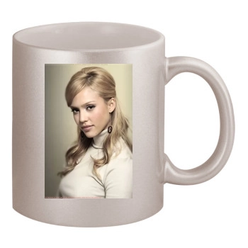 Jessica Alba 11oz Metallic Silver Mug