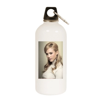 Jessica Alba White Water Bottle With Carabiner