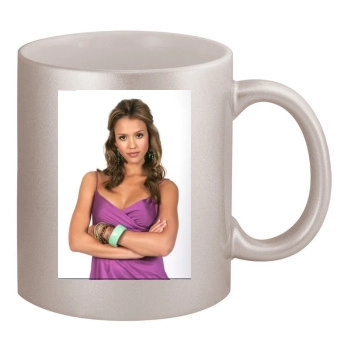 Jessica Alba 11oz Metallic Silver Mug