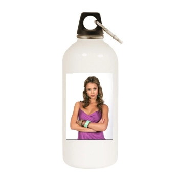 Jessica Alba White Water Bottle With Carabiner