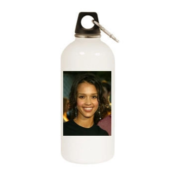 Jessica Alba White Water Bottle With Carabiner