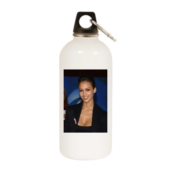 Jessica Alba White Water Bottle With Carabiner