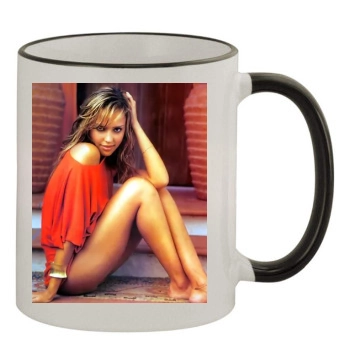 Jessica Alba 11oz Colored Rim & Handle Mug