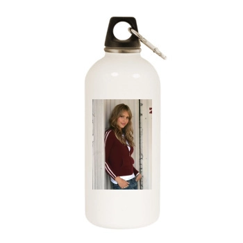 Jessica Alba White Water Bottle With Carabiner