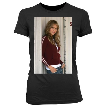 Jessica Alba Women's Junior Cut Crewneck T-Shirt