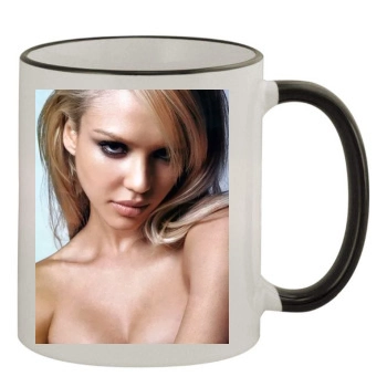 Jessica Alba 11oz Colored Rim & Handle Mug