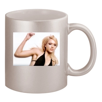 Jessica Alba 11oz Metallic Silver Mug