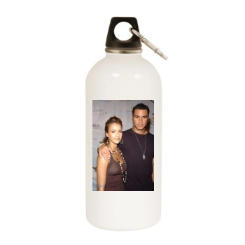 Jessica Alba White Water Bottle With Carabiner