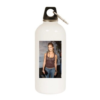 Jessica Alba White Water Bottle With Carabiner