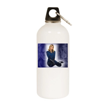 Jessica Alba White Water Bottle With Carabiner