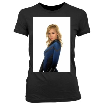 Jessica Alba Women's Junior Cut Crewneck T-Shirt