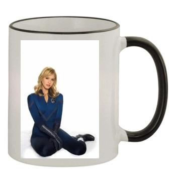 Jessica Alba 11oz Colored Rim & Handle Mug