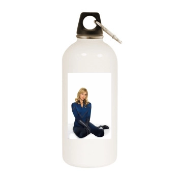 Jessica Alba White Water Bottle With Carabiner