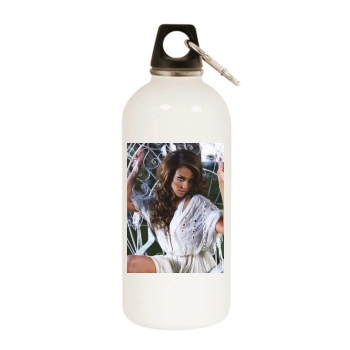 Jessica Alba White Water Bottle With Carabiner