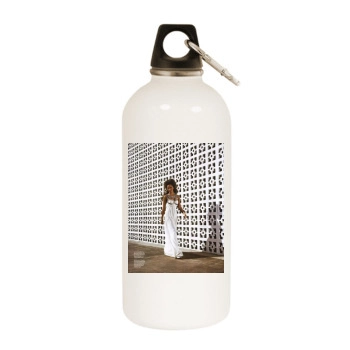 Jessica Alba White Water Bottle With Carabiner