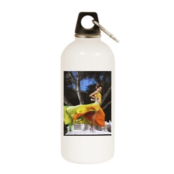 Jessica Alba White Water Bottle With Carabiner