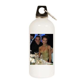 Jessica Alba White Water Bottle With Carabiner