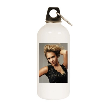 Jessica Alba White Water Bottle With Carabiner