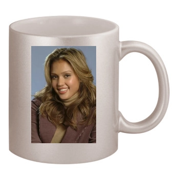 Jessica Alba 11oz Metallic Silver Mug