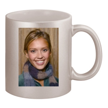 Jessica Alba 11oz Metallic Silver Mug