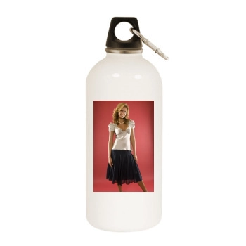 Jessica Alba White Water Bottle With Carabiner