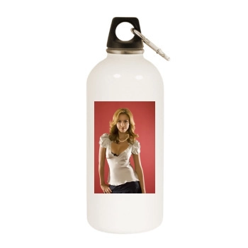 Jessica Alba White Water Bottle With Carabiner