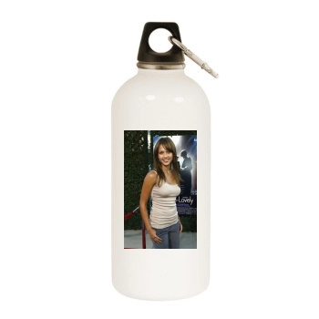 Jessica Alba White Water Bottle With Carabiner