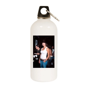 Jessica Alba White Water Bottle With Carabiner