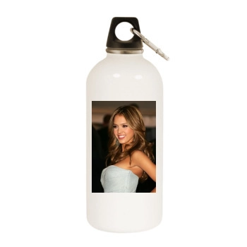 Jessica Alba White Water Bottle With Carabiner