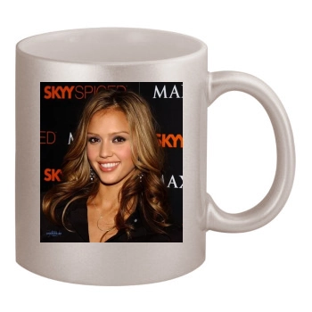 Jessica Alba 11oz Metallic Silver Mug