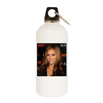 Jessica Alba White Water Bottle With Carabiner