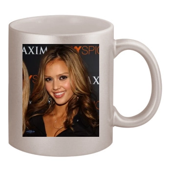 Jessica Alba 11oz Metallic Silver Mug