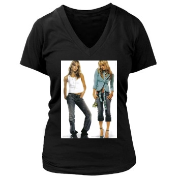 Jessica Alba Women's Deep V-Neck TShirt