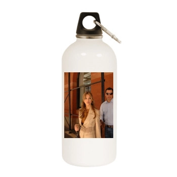 Jessica Alba White Water Bottle With Carabiner