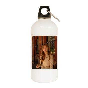 Jessica Alba White Water Bottle With Carabiner