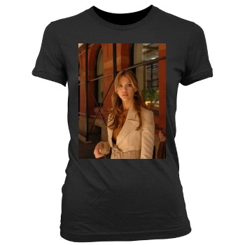 Jessica Alba Women's Junior Cut Crewneck T-Shirt