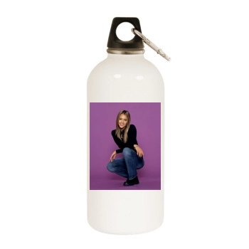 Jessica Alba White Water Bottle With Carabiner